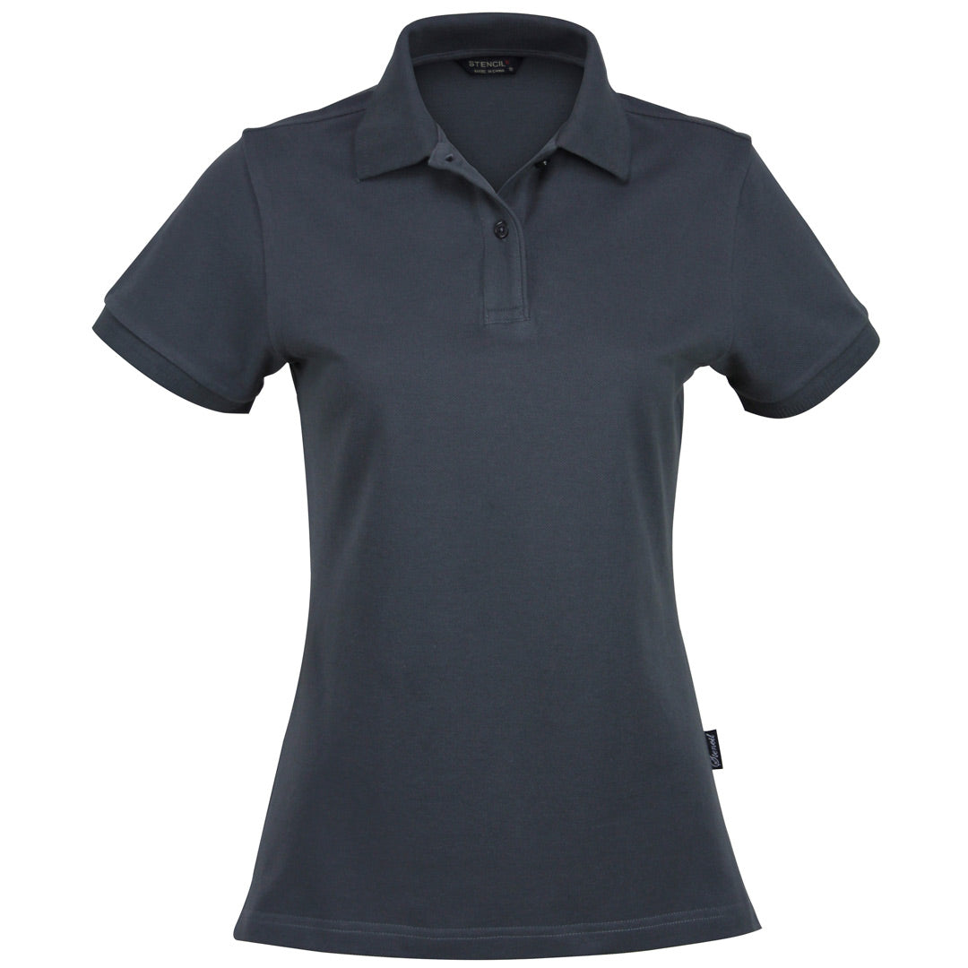 Stencil The Traverse Polo | Ladies | Short Sleeve Charcoal Shirts & Tops