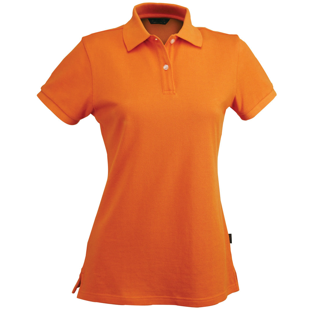 Stencil The Traverse Polo | Ladies | Short Sleeve Orange Shirts & Tops