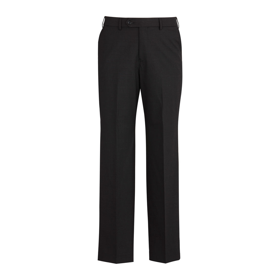 Biz Corporates The Cool Wool Flat Front Pant | Mens Black Pants