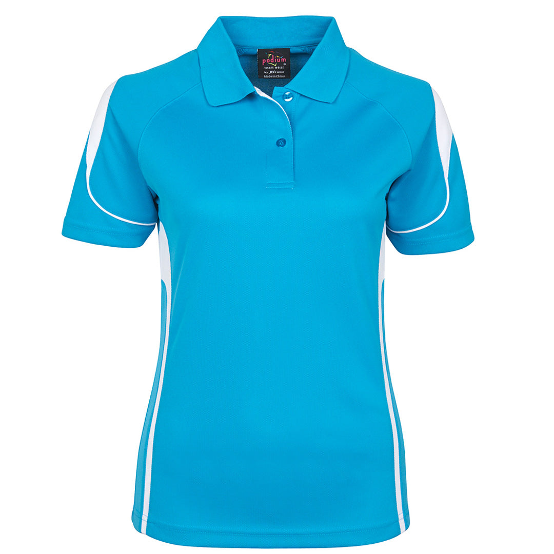 Jbs Wear The Bell Polo | Ladies | Short Sleeve Aqua/White Shirts & Tops