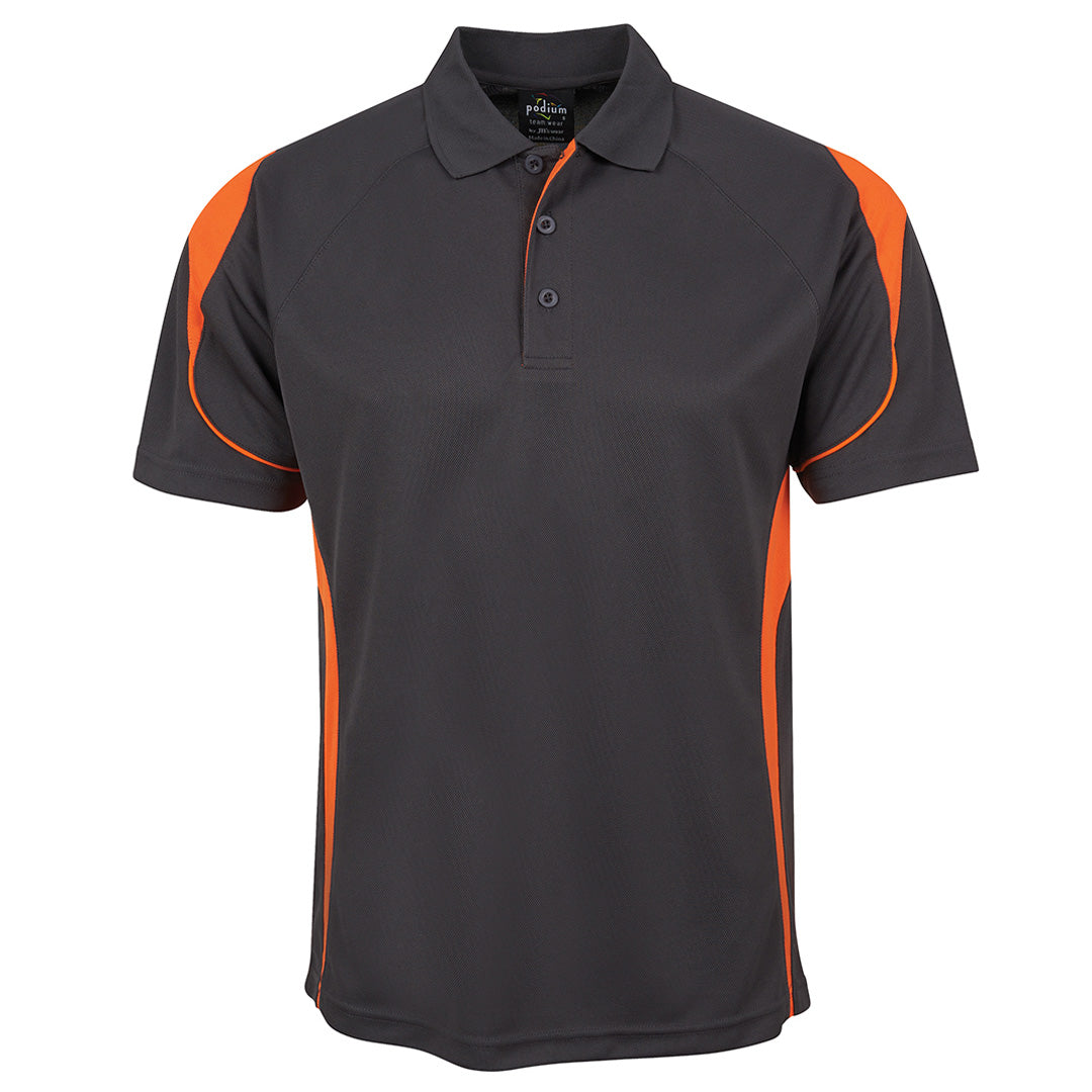 Jbs Wear The Bell Polo | Adults | Short Sleeve Charcoal/Orange Shirts & Tops
