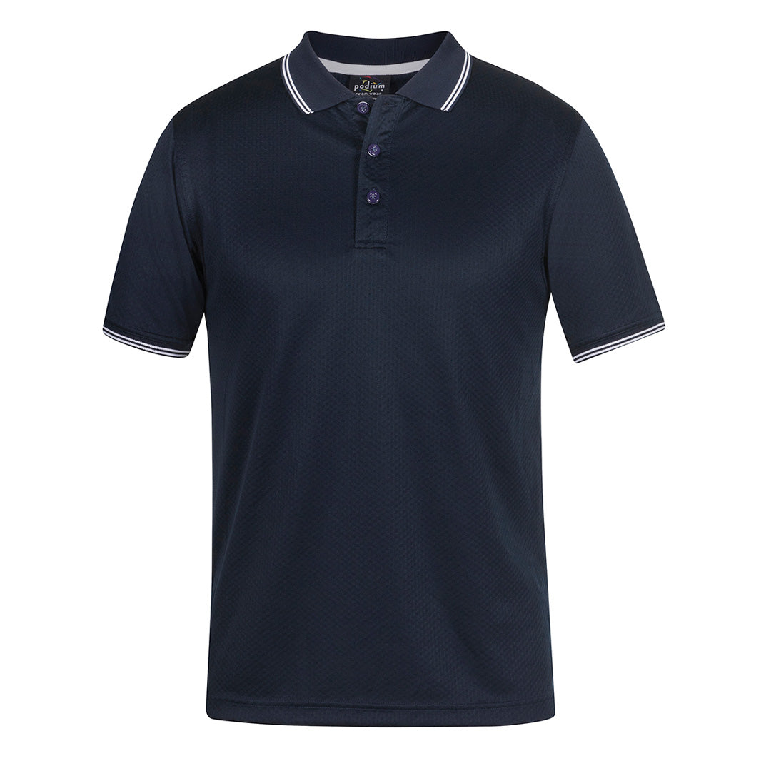 Jbs Wear The Jacquard Contrast Polo | Short Sleeve | Adults Navy/White Shirts & Tops