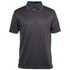 Jbs Wear The Jacquard Contrast Polo | Short Sleeve | Adults Charcoal/Aqua Shirts & Tops