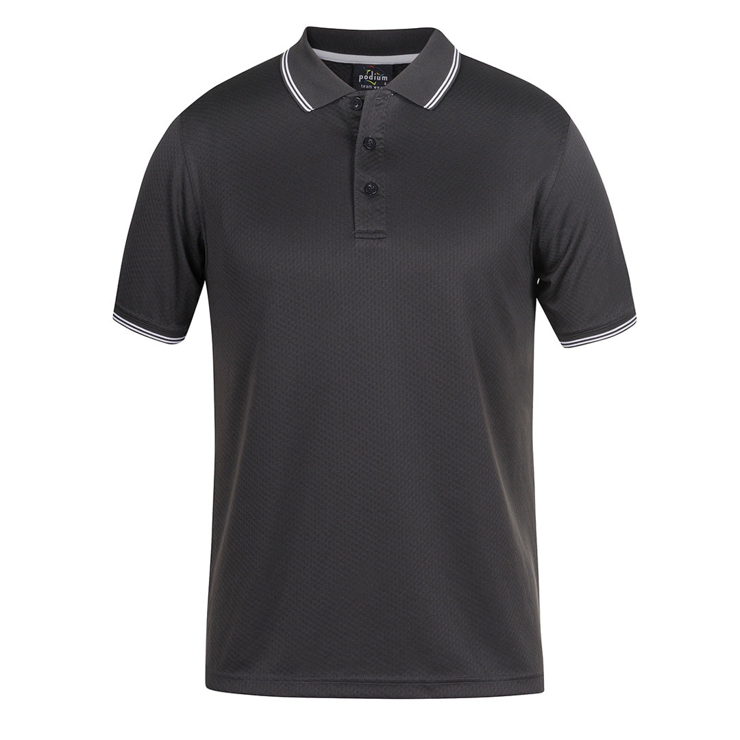 Jbs Wear The Jacquard Contrast Polo | Short Sleeve | Adults Gunmetal/White Shirts & Tops