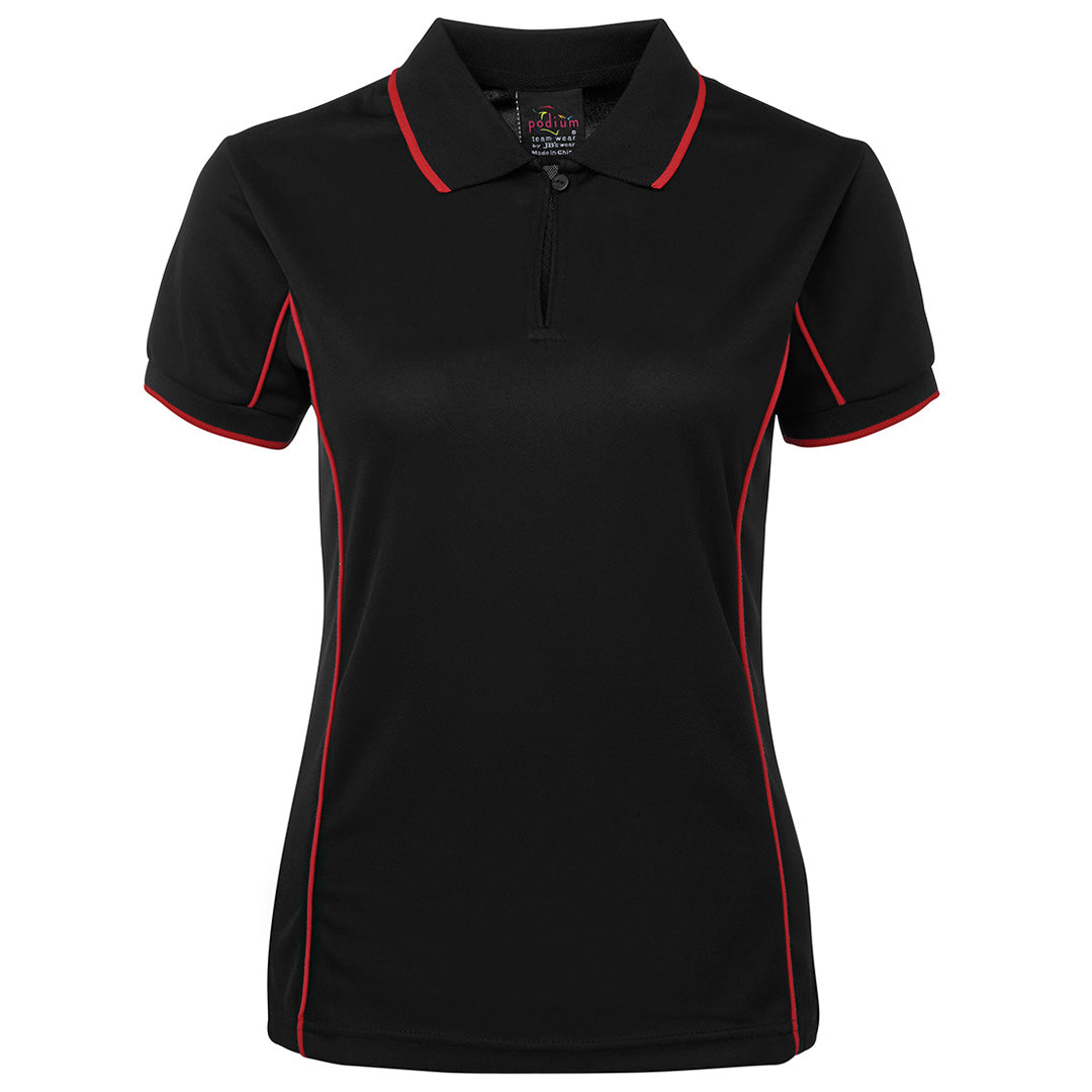 Jbs Wear The Piping Polo | Short Sleeve | Black Base | Ladies Shirts & Tops