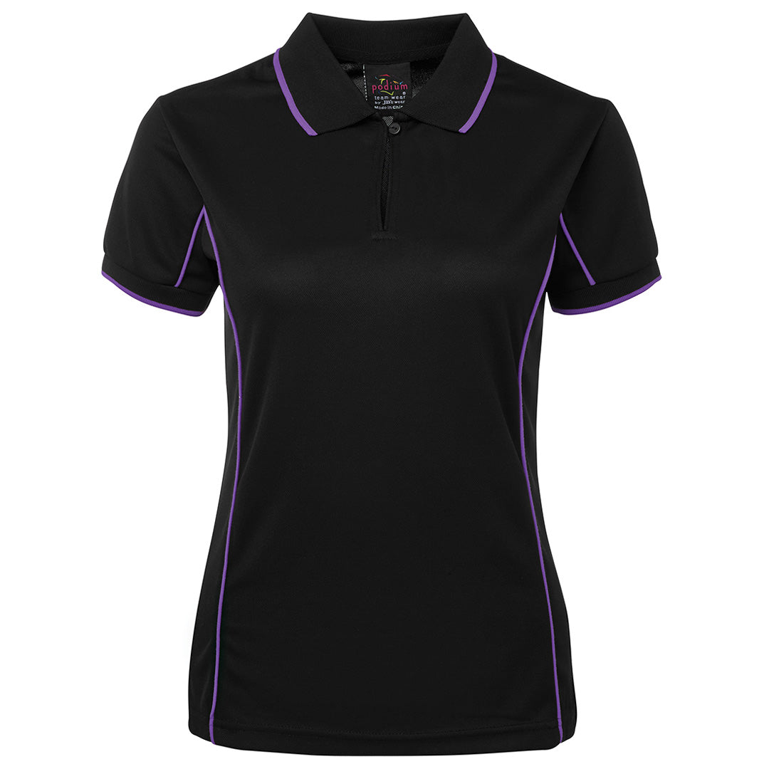 Jbs Wear The Piping Polo | Short Sleeve | Black Base | Ladies Shirts & Tops