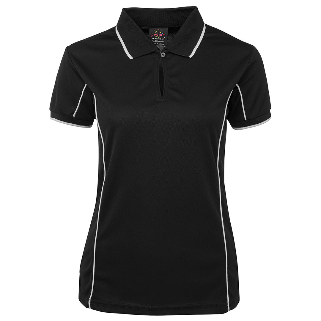 Jbs Wear The Piping Polo | Short Sleeve | Black Base | Ladies Shirts & Tops