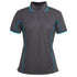 Jbs Wear The Piping Polo | Short Sleeve | Grey Base | Ladies Charcoal/Aqua Shirts & Tops