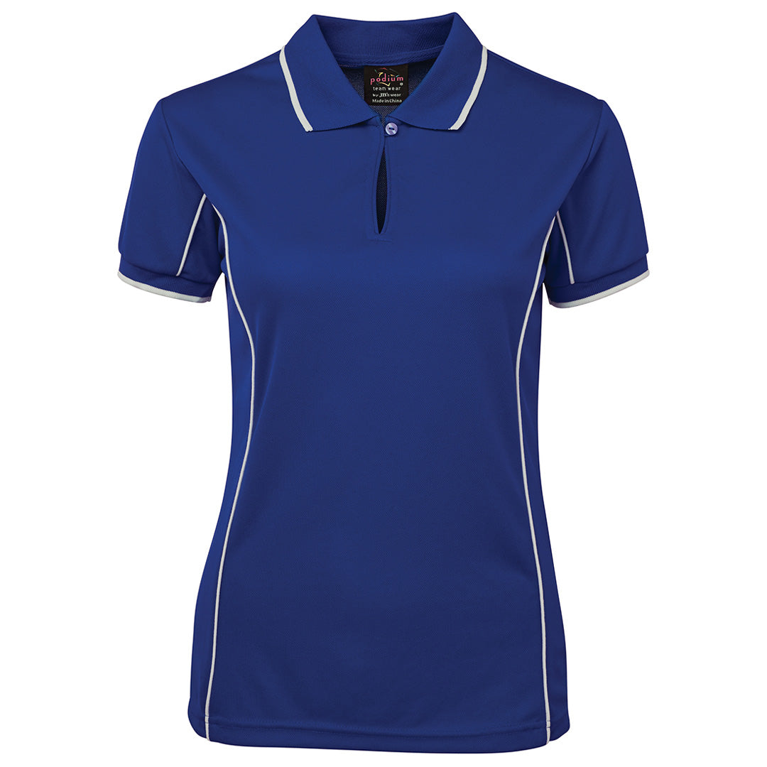 Jbs Wear The Piping Polo | Short Sleeve | Bright Base | Ladies Royal/White Shirts & Tops