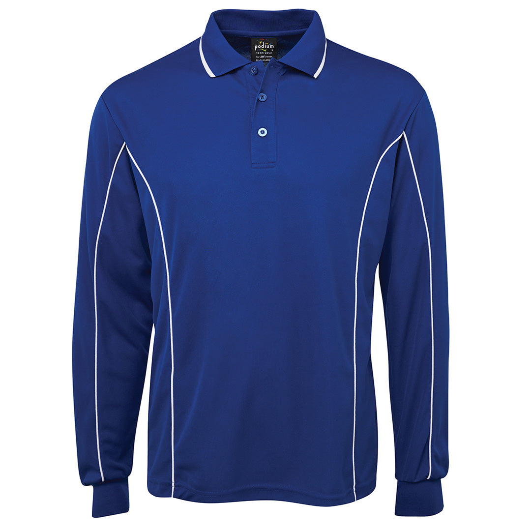 Jbs Wear The Piping Polo | Long Sleeve C2 | Adults Royal/White Shirts & Tops