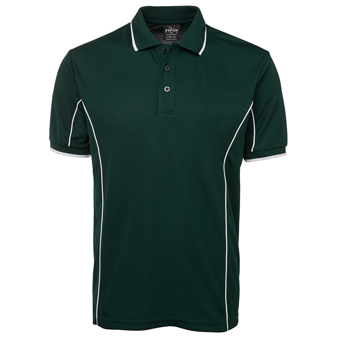 Jbs Wear The Piping Polo | Short Sleeve | Bright Base | Adults Forest/White Shirts & Tops