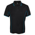 Jbs Wear The Piping Polo | Short Sleeve | Black Base | Adults Black/Aqua Shirts & Tops