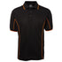 Jbs Wear The Piping Polo | Short Sleeve | Black Base | Adults Black/Orange Shirts & Tops