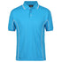 Jbs Wear The Piping Polo | Short Sleeve | Bright Base | Adults Aqua/White Shirts & Tops