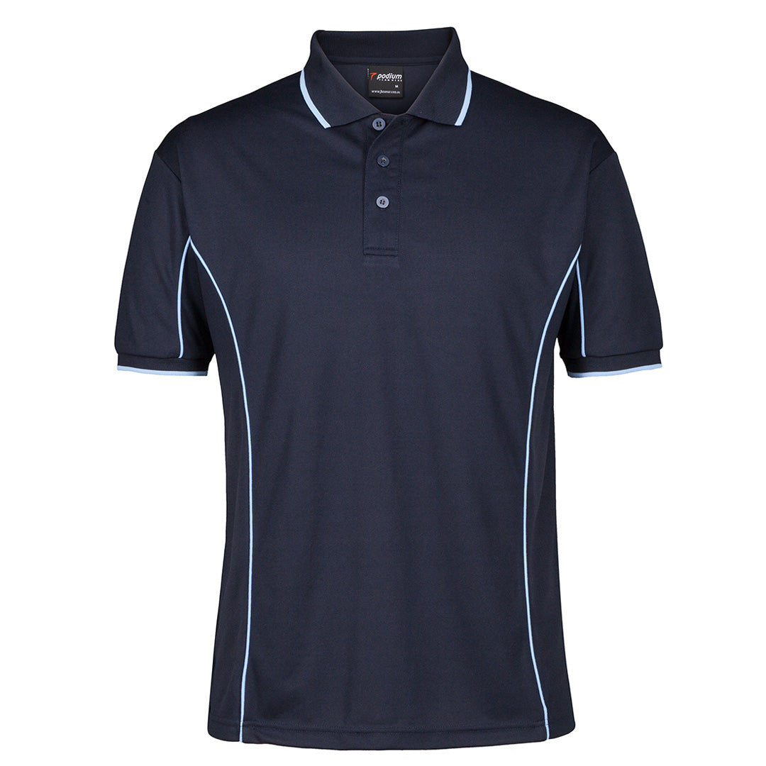 Jbs Wear The Piping Polo | Short Sleeve | Navy Base | Adults Navy/Light Blue Shirts & Tops