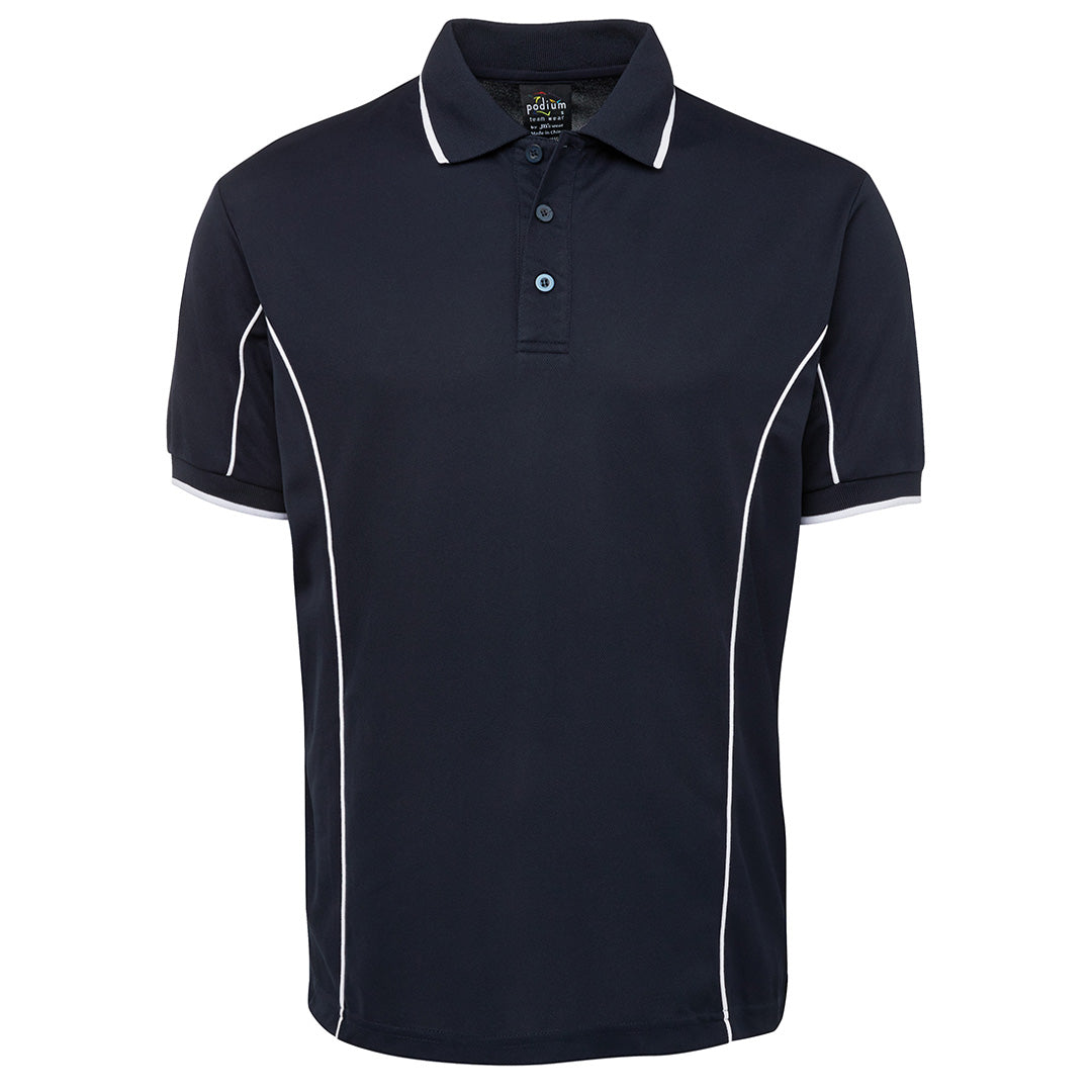 Jbs Wear The Piping Polo | Short Sleeve | Navy Base | Adults Navy/White Shirts & Tops