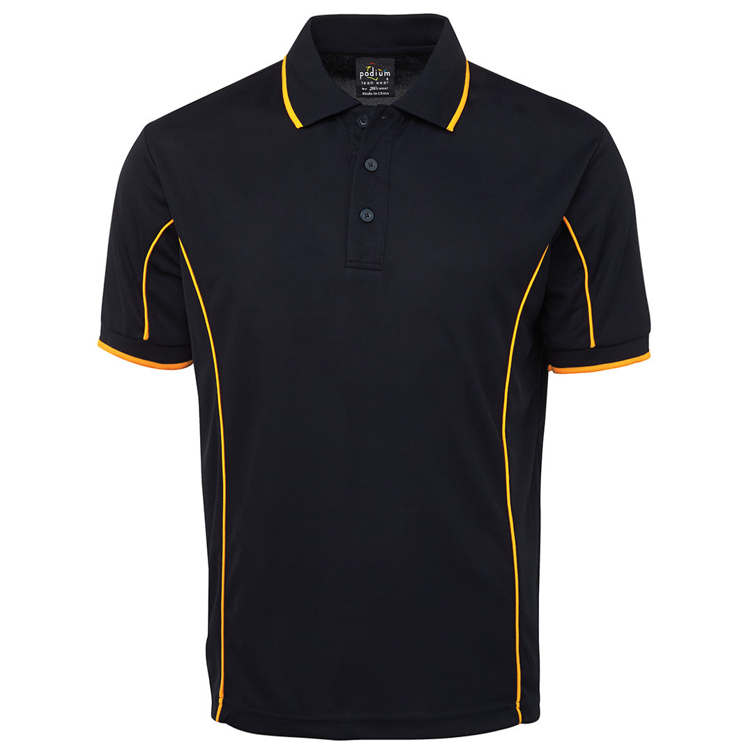 Jbs Wear The Piping Polo | Short Sleeve | Navy Base | Adults Navy/Gold Shirts & Tops