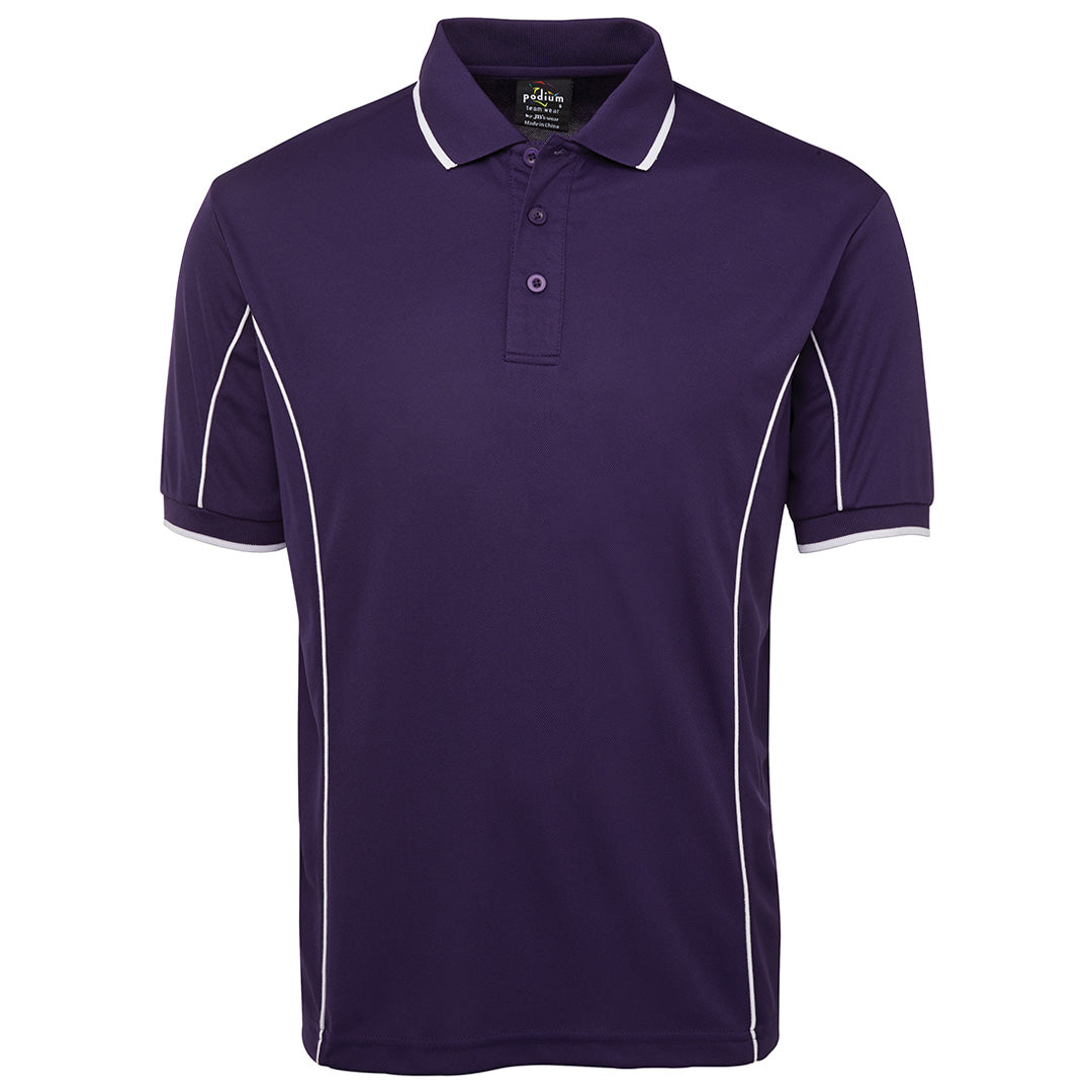 Jbs Wear The Piping Polo | Short Sleeve | Bright Base | Adults Purple/White Shirts & Tops