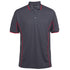 Jbs Wear The Piping Polo | Short Sleeve | Grey Base | Adults Charcoal/Red Shirts & Tops