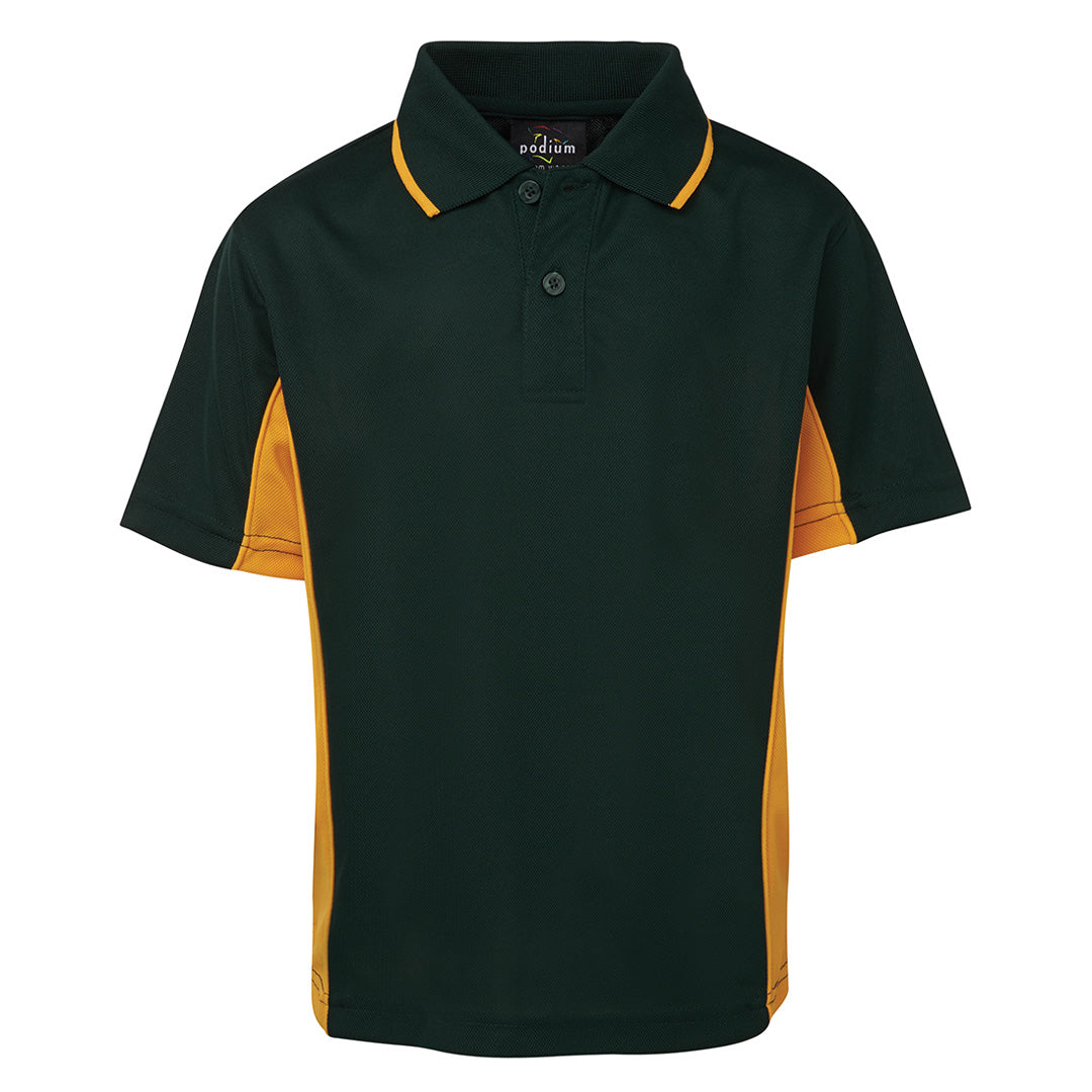 Jbs Wear The Contrast Poly Polo | Short Sleeve | Kids Bottle/Gold Shirts & Tops