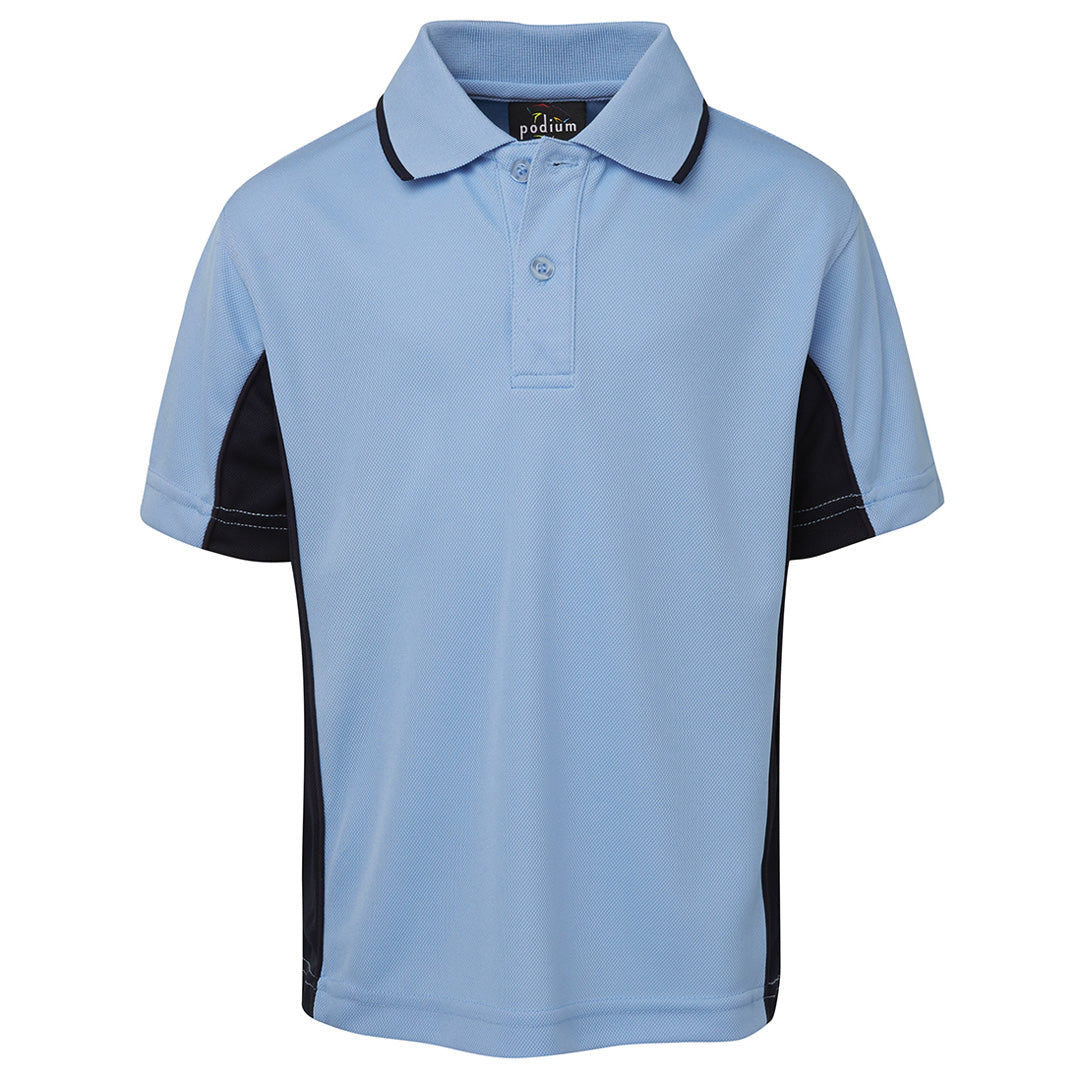 Jbs Wear The Contrast Poly Polo | Short Sleeve | Kids Light Blue/Navy Shirts & Tops