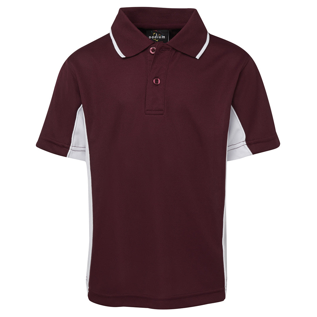 Jbs Wear The Contrast Poly Polo | Short Sleeve | Kids Maroon/White Shirts & Tops