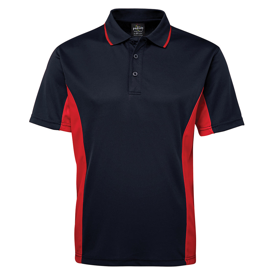 Jbs Wear The Contrast Poly Polo | Dark Colours | Short Sleeve | Mens Navy/Red Shirts & Tops