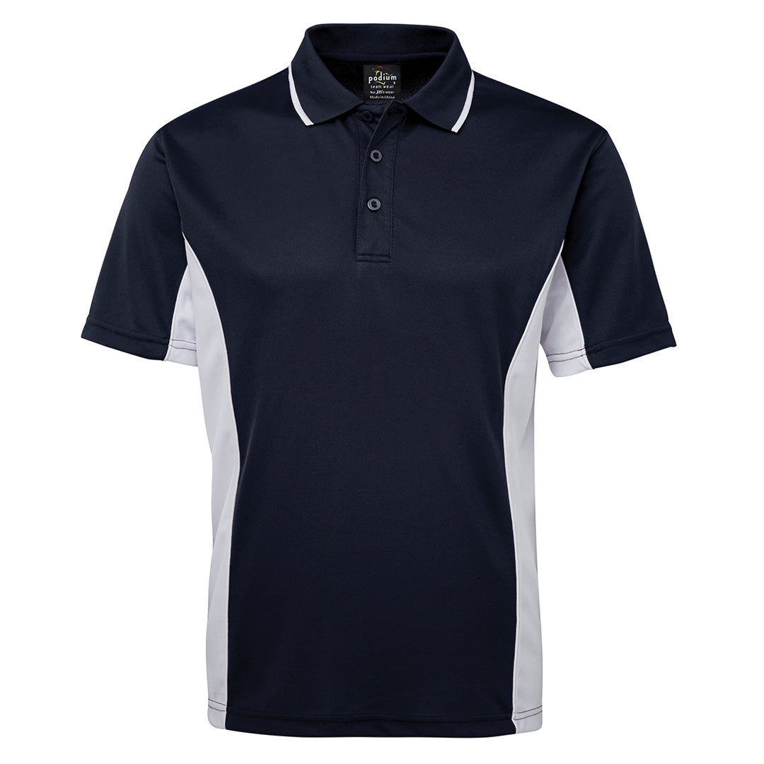 Jbs Wear The Contrast Poly Polo | Dark Colours | Short Sleeve | Mens Navy/White Shirts & Tops