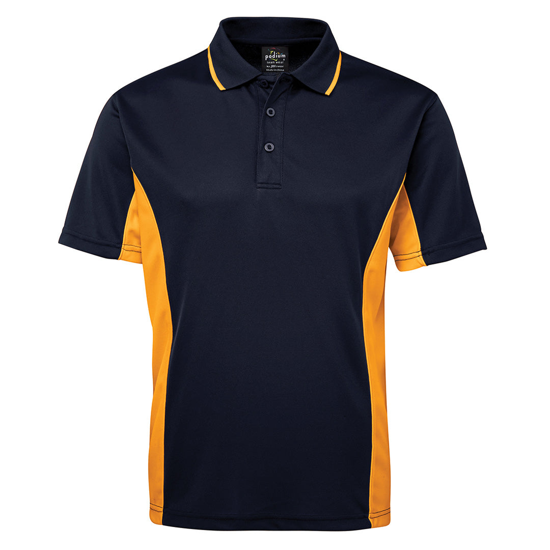 Jbs Wear The Contrast Poly Polo | Dark Colours | Short Sleeve | Mens Navy/Gold Shirts & Tops