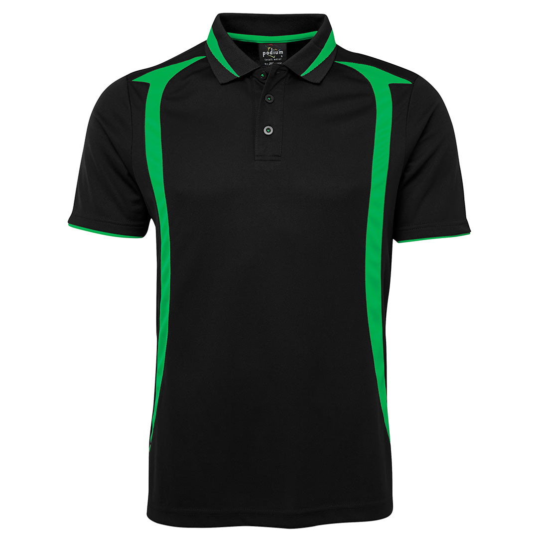 Jbs Wear The Swirl Polo | Short Sleeve | Mens Black/Pea Green Shirts & Tops