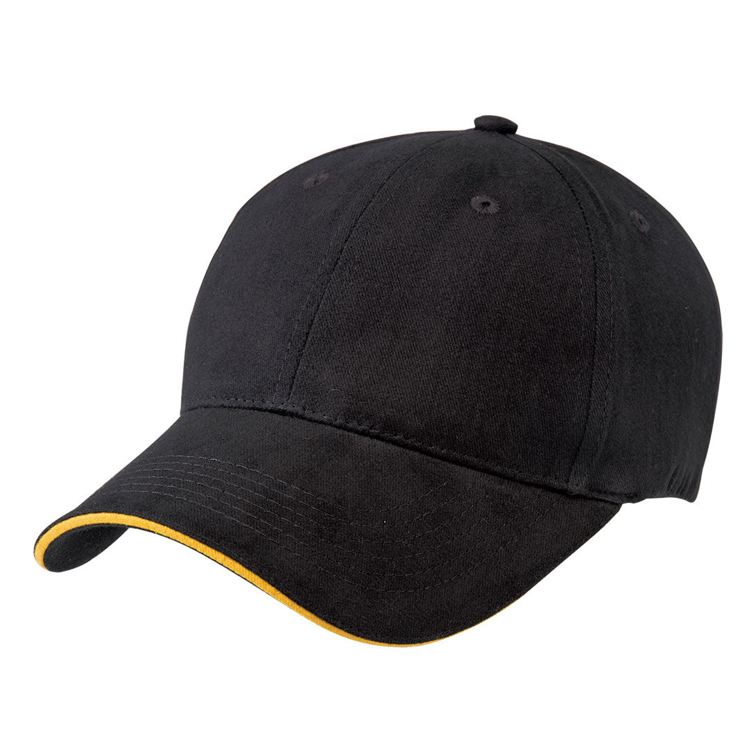 Legend The Premium Sandwich Cap | Adults Black/Gold Hats