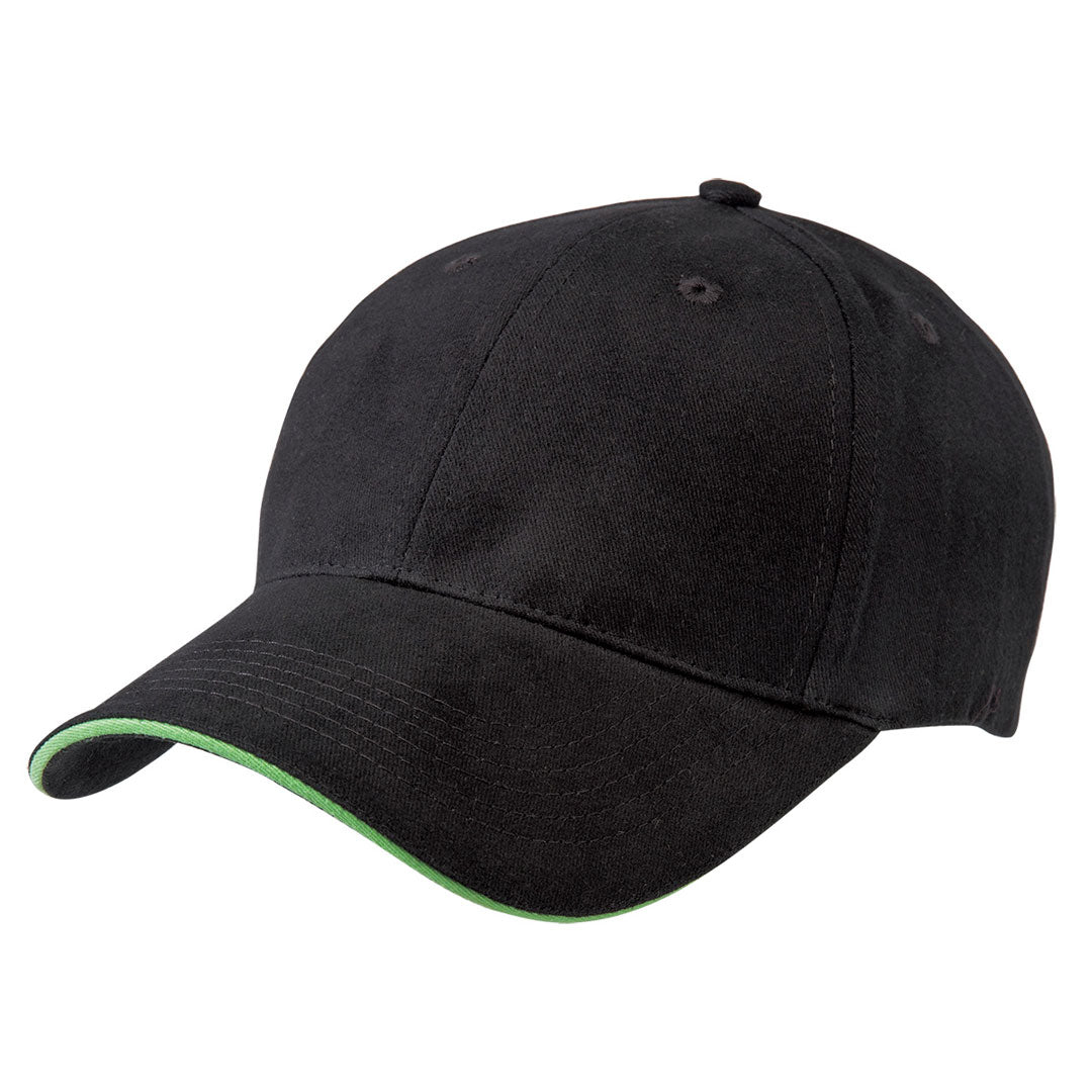 Legend The Premium Sandwich Cap | Adults Black/Lime Hats