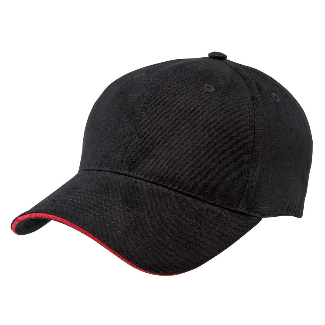Legend The Premium Sandwich Cap | Adults Black/Red Hats