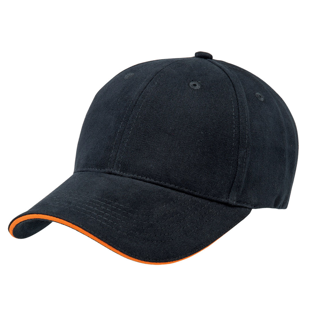 Legend The Premium Sandwich Cap | Adults Navy/Orange Hats