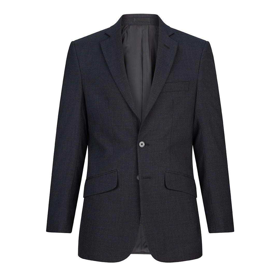 LSJ Collection The 2 Button Slim Cut Suit Jacket | Wool | Mens Charcoal Suits