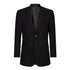 LSJ Collection The 2 Button Classic Cut Suit Jacket | Micro Fibre | Mens Black Suits