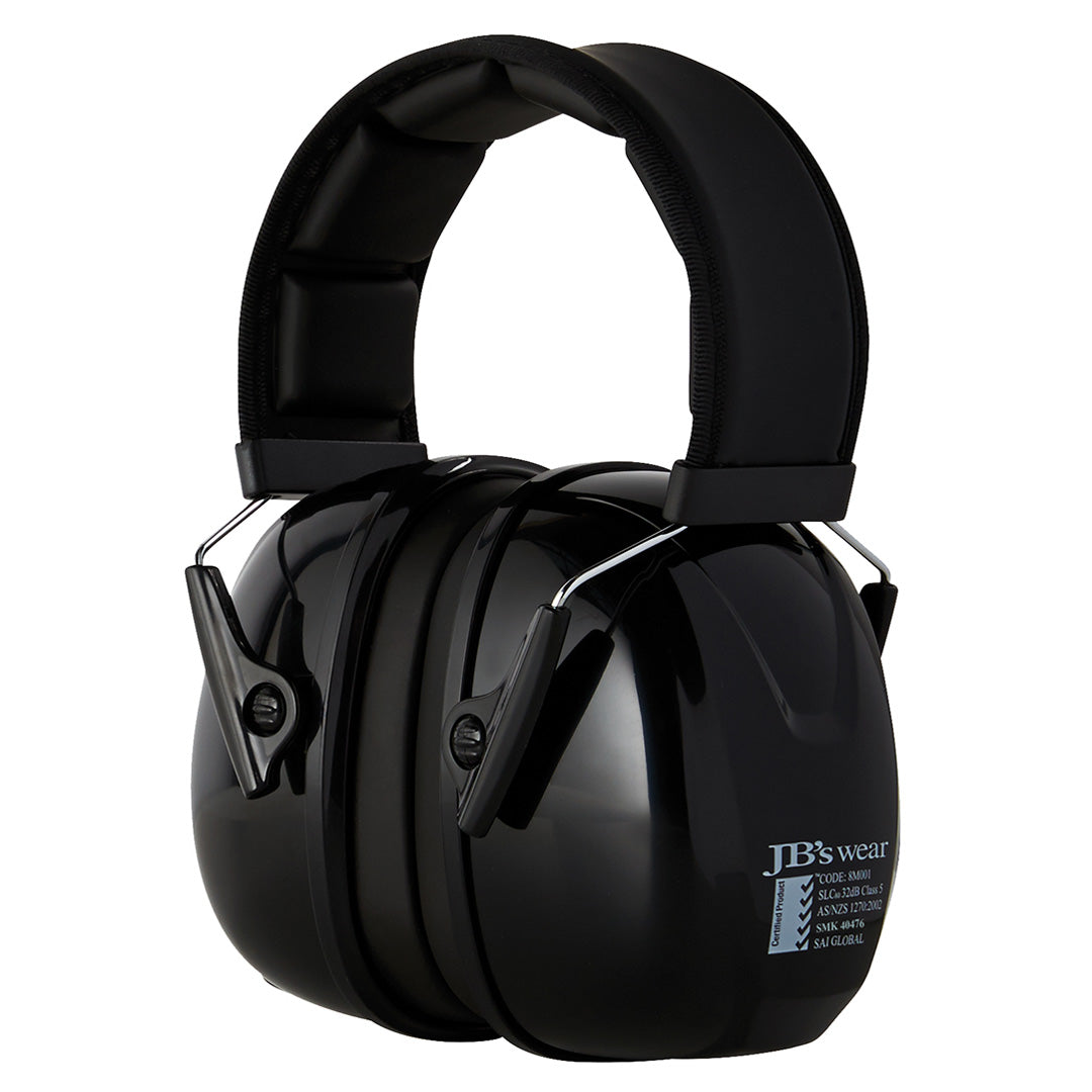 Jbs Wear The Supreme 32D Safety Ear Muff | Adults Black Work Safety Protective Gear