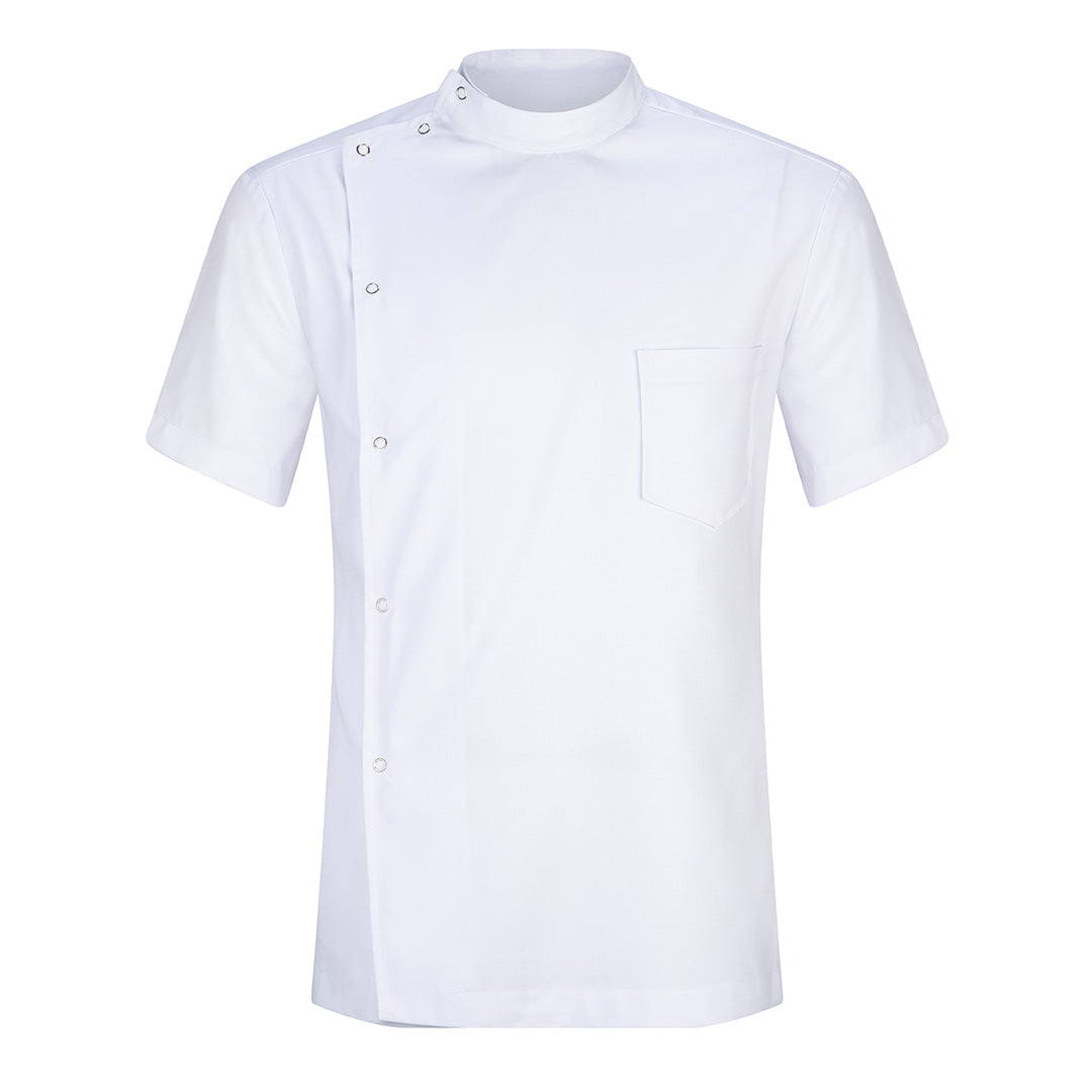 LSJ Collection The Side Stud Pharmacy Jacket | Lusterlene | Mens White White Coats