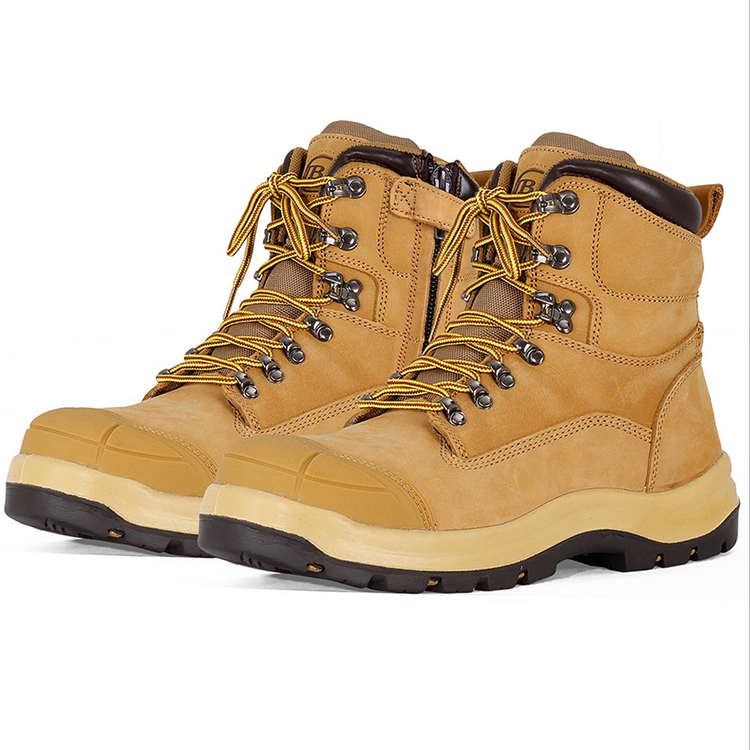 Jbs Wear The Road Train Lace Up Safety Boot | Adults Wheat Shoes