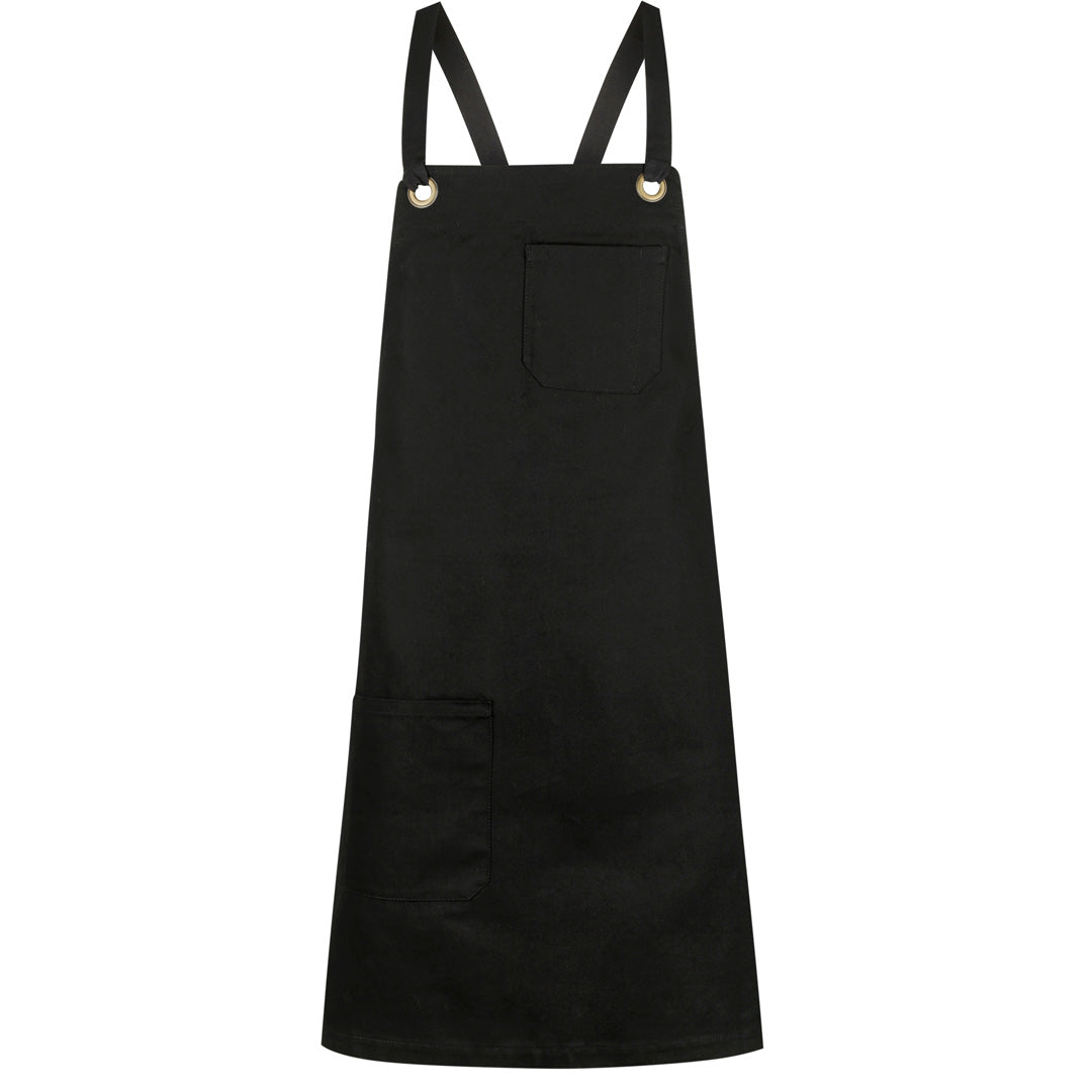 Identitee The Brooklyn Apron | Cross Back Black with Black Strap Aprons