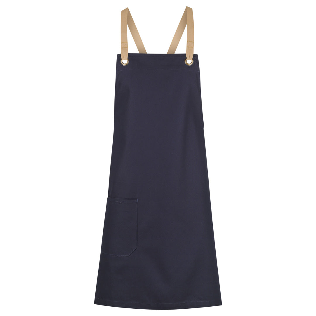Identitee The Brooklyn Apron | Cross Back Navy with Natural Strap Aprons