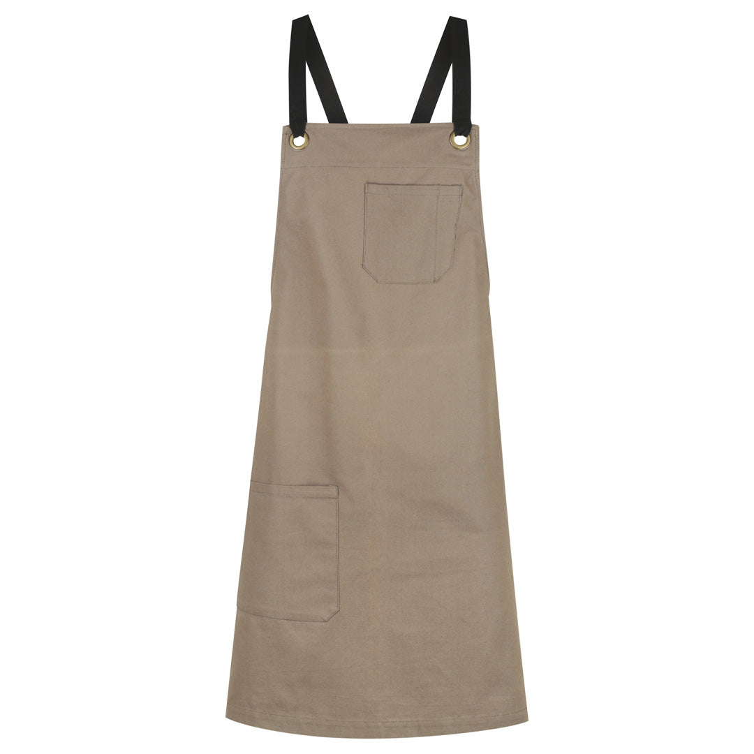 Identitee The Brooklyn Apron | Cross Back Sage Green with Black Strap Aprons
