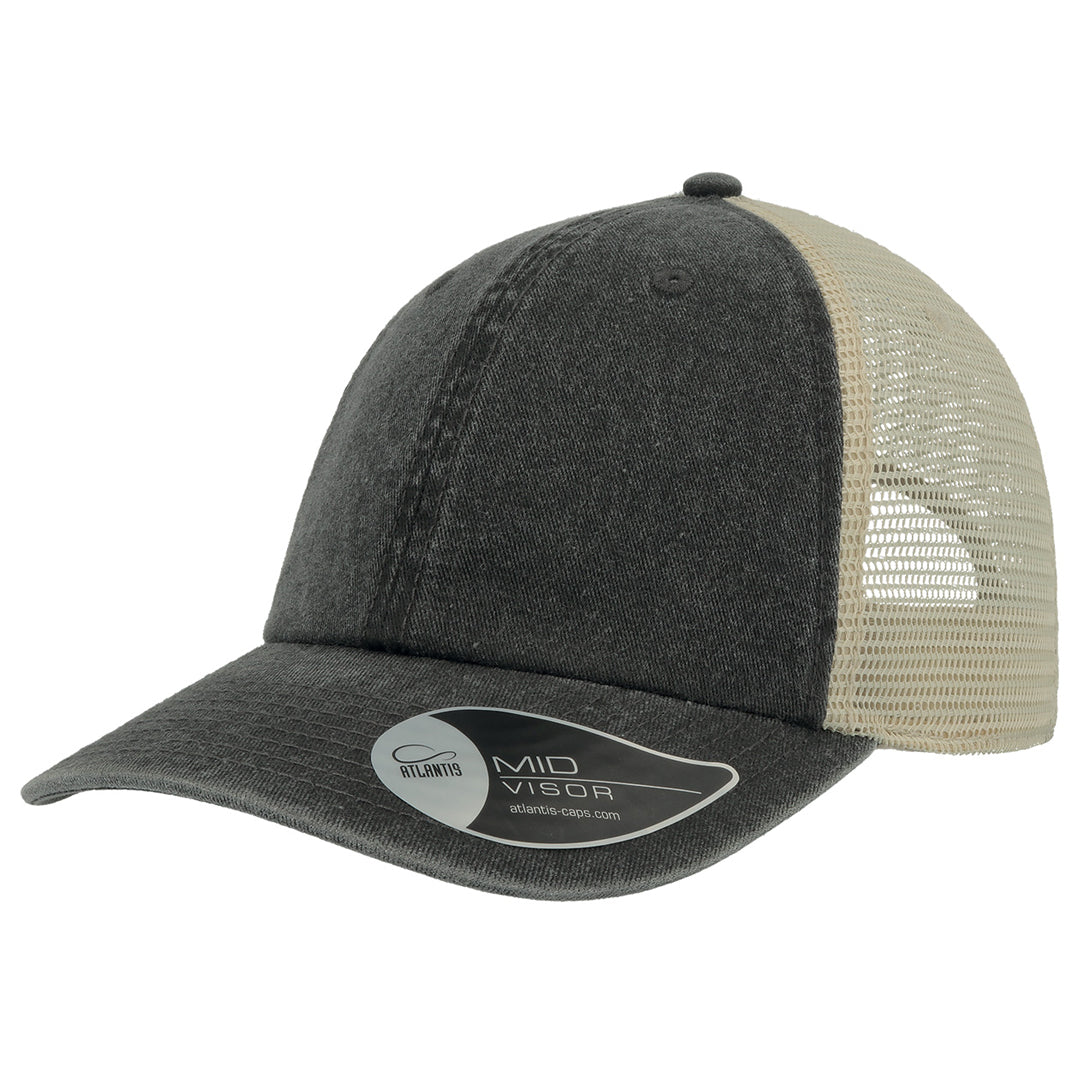 Atlantis Headwear The Case Trucker | Atlantis Black/Stone Headwear
