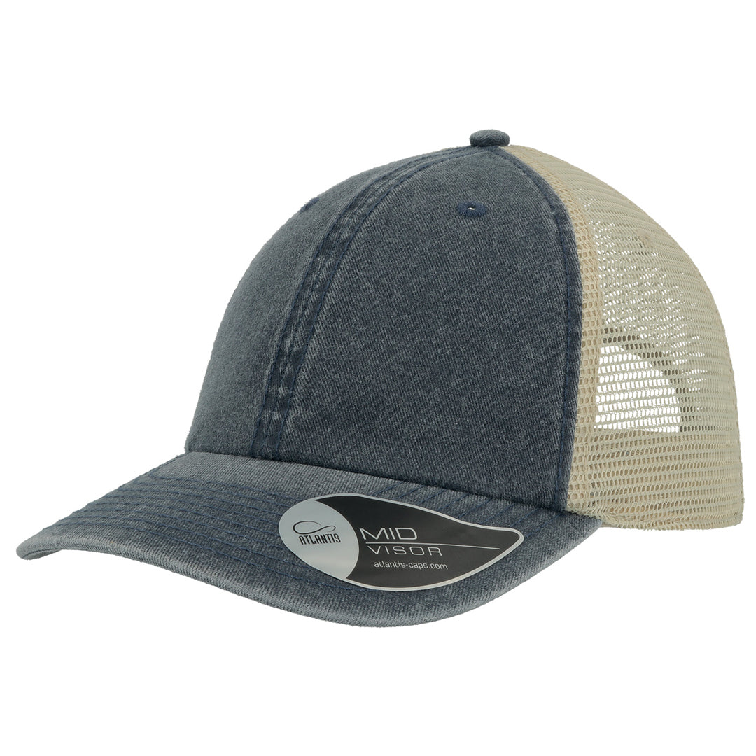 Atlantis Headwear The Case Trucker | Atlantis Navy/Stone Headwear
