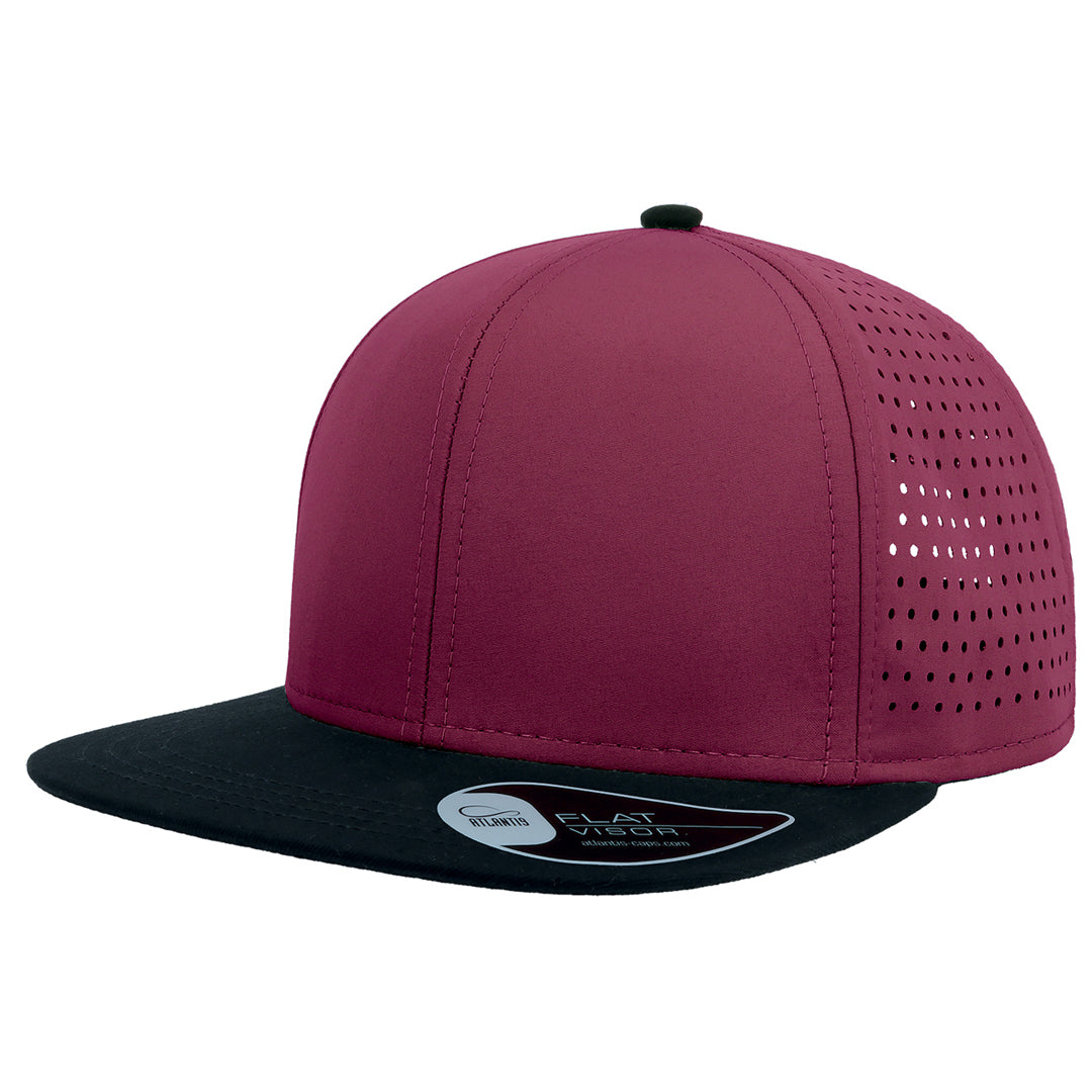 Atlantis Headwear The Bank Cap | Atlantis Burgundy/Black Headwear