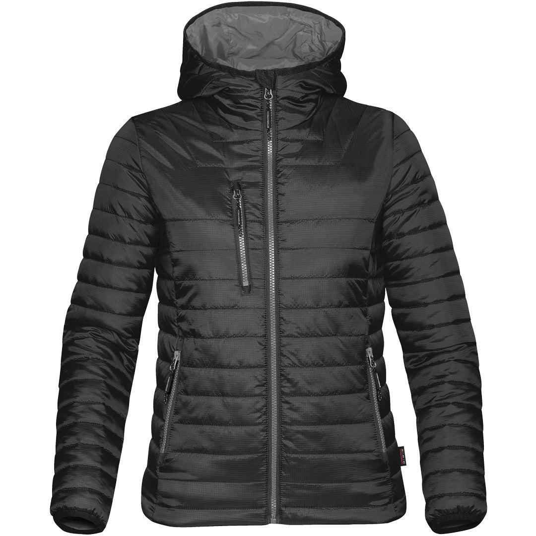 Stormtech The Gravity Thermal Jacket | Ladies Black/Charcoal Coats & Jackets