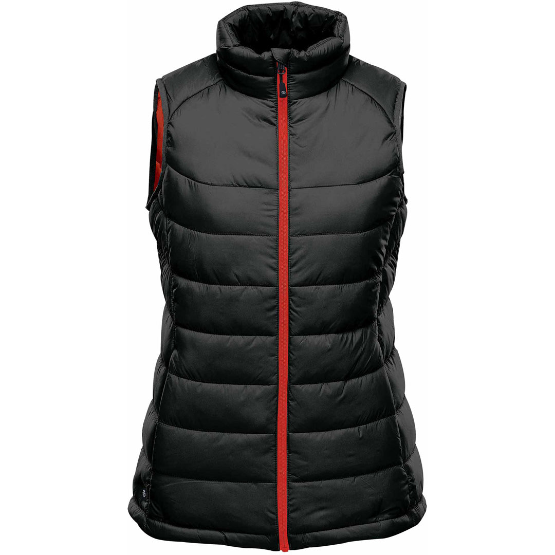 Stormtech The Stavanger Thermal Vest | Ladies Black/Red Vests