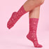 Biz Care The Pink Printed Socks | Unisex Socks