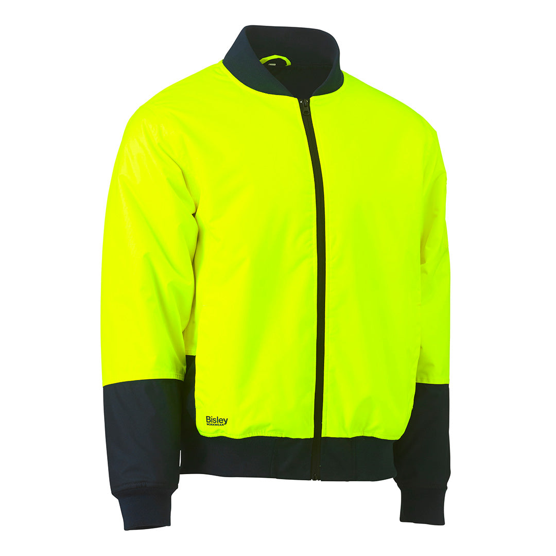 Bisley The Two Tone Bomber Jacket | Hi Vis | Mens Yellow/Navy Coats & Jackets