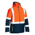 Bisley The Taped Puffer Jacket | Hi Vis | Mens Orange/Navy Coats & Jackets